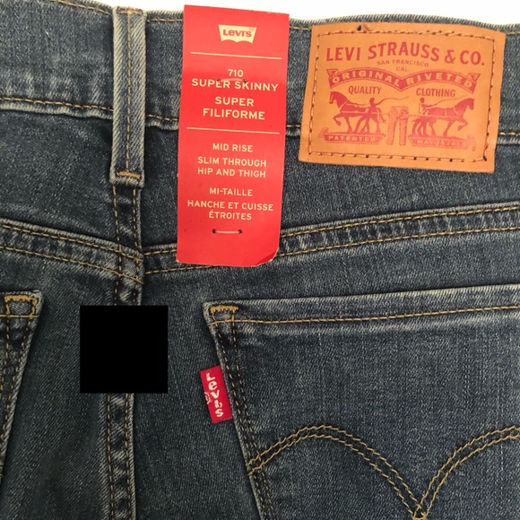 Levi’s 710 super skinny mid rise jeans size 25x32 - Picture 4 of 5
